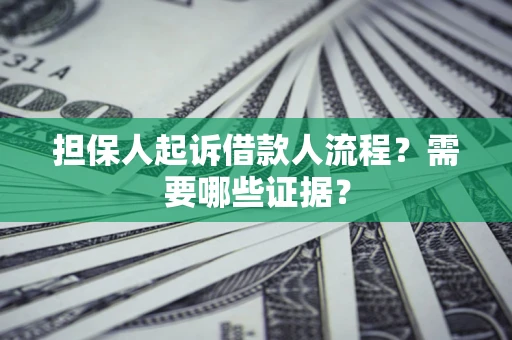 北京担保人起诉借款人流程?需要哪些证据? 北京担保人起诉借款人流程?需要哪些证据?