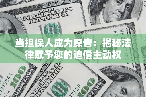 北京当担保人成为原告：揭秘法律赋予您的追偿主动权